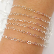 Sterling Silver Flat Cable Link Chain